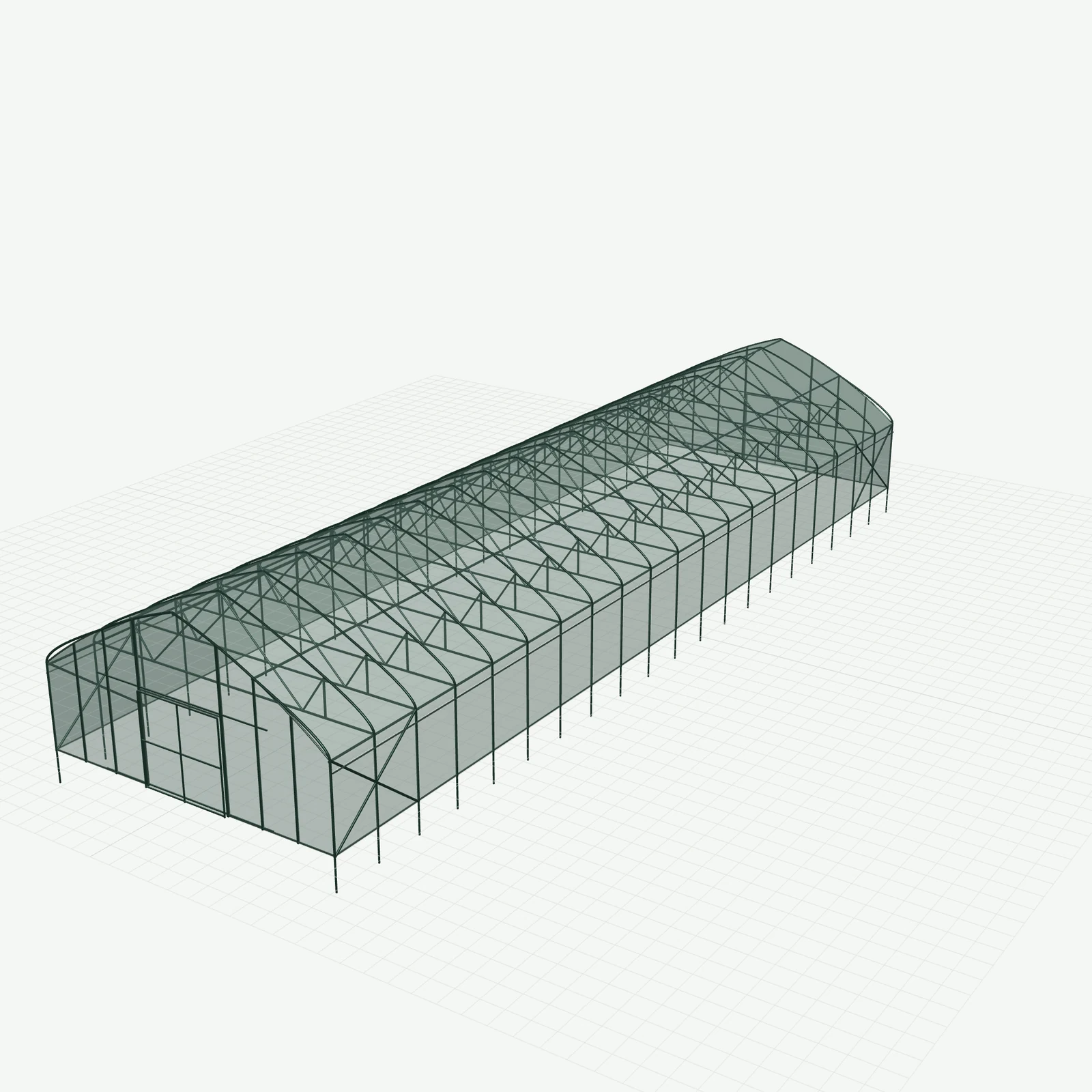 Standard high tunnel frame, 100 ft, completed February 2023