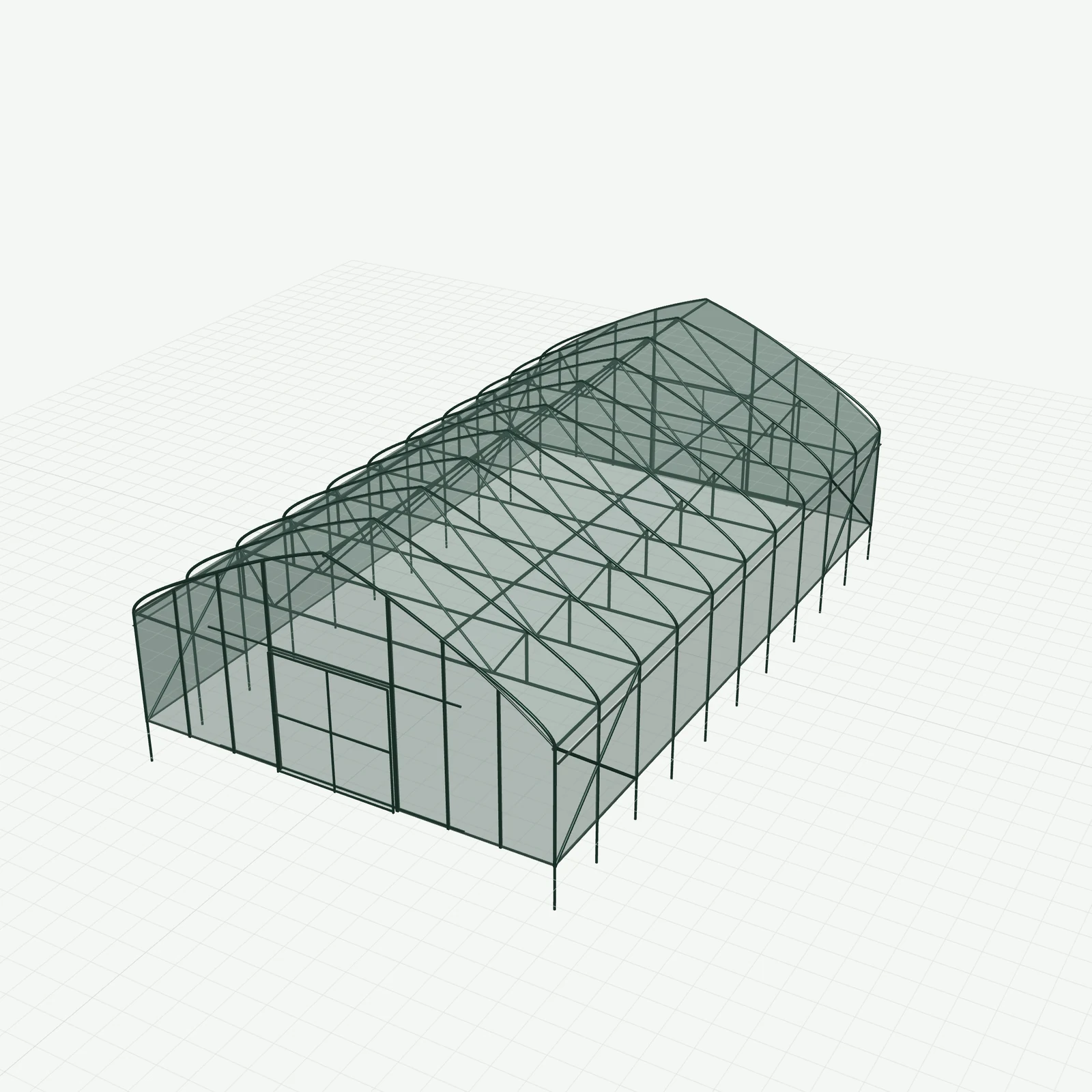 Standard high tunnel frame, 50 ft, built in Maple Ridge, BC in December 2023