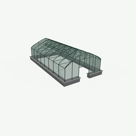 Compact high tunnel frame, 20 × 40 ft
